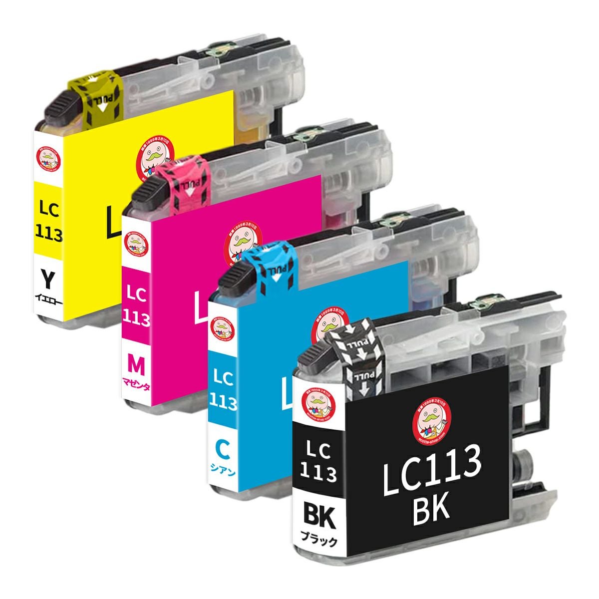 LC113-4PK BR社 互換インクカートリッジ 黒顔料/カラー染料 色が選べる