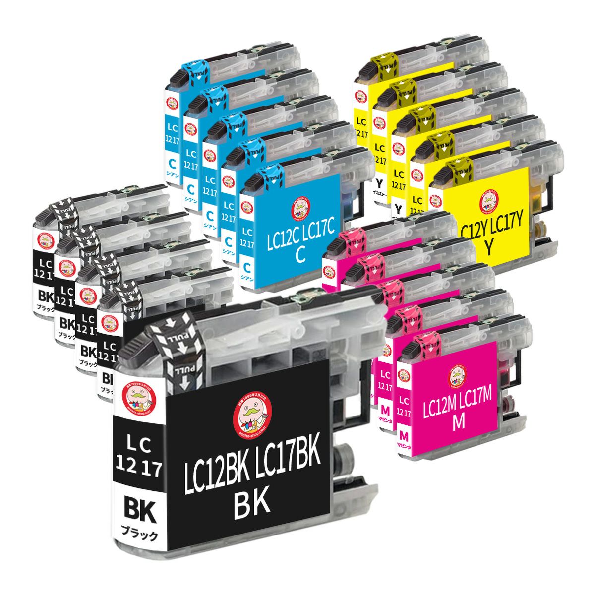 LC12/LC17 ブラザー インク一覧(4PK) | 詰め替えインクのエコッテ