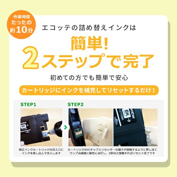 LC110-4PK BR社 純正用詰め替えインク ビギナーセット 30ml×5本 DCP