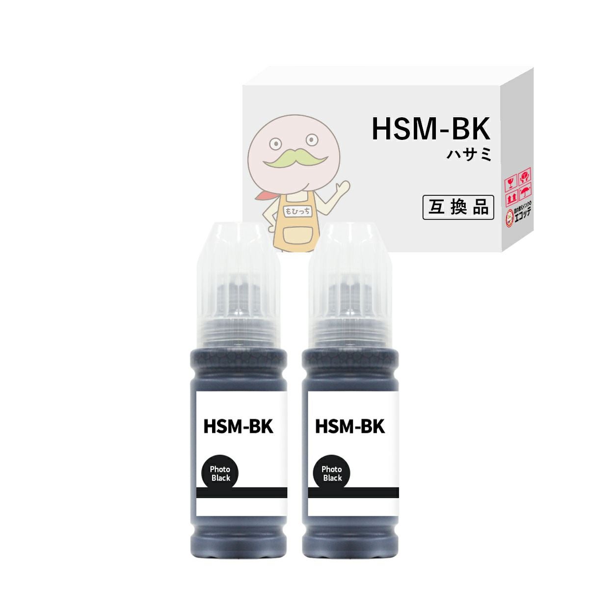 HSM ハサミ EPSON(エプソン) 互換インクボトル 染料 ブラック 4個 PX