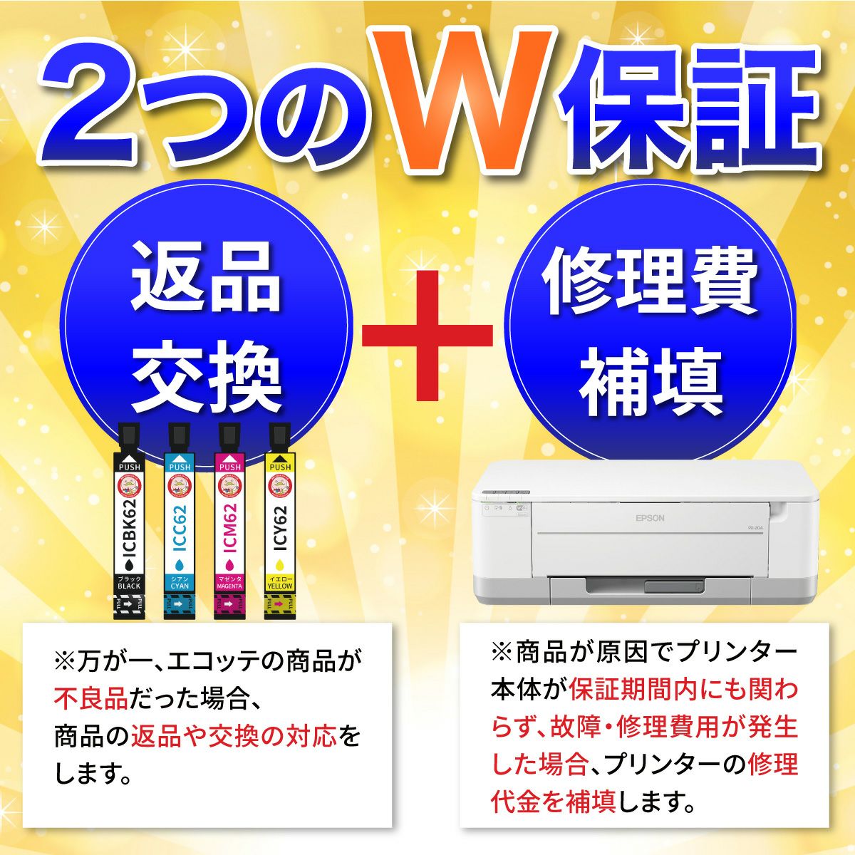 ふたつのW保証