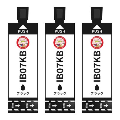 IB07 マウス EPSON(エプソン) 互換インクカートリッジ 染料 ブラック 大容量 3個 PX-M6011F PX-M6010F PX-S6010 EPSON インク カートリッジ エプソンインク イン