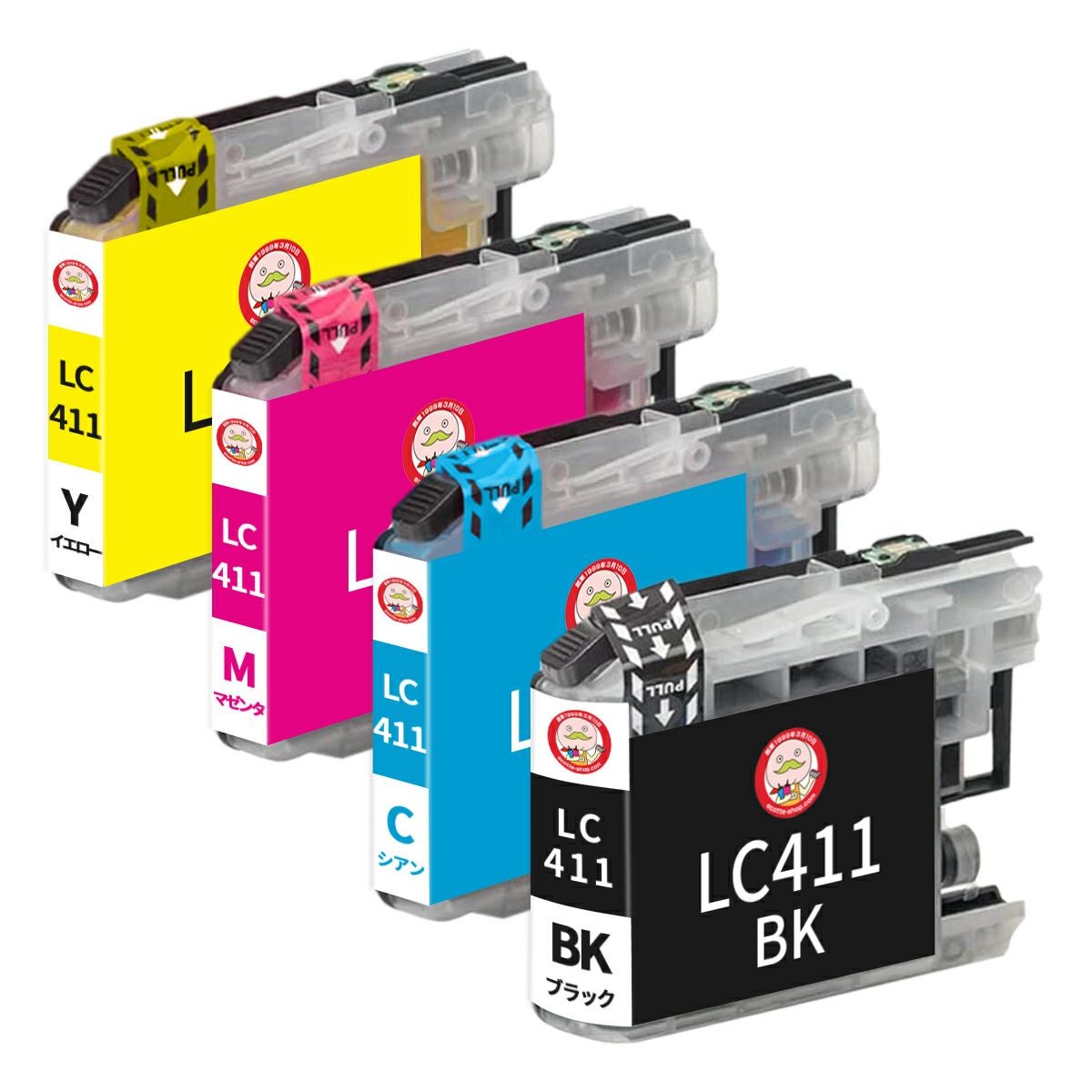 LC411-4PK バスケットボール BR社 互換インクカートリッジ 染料 4色